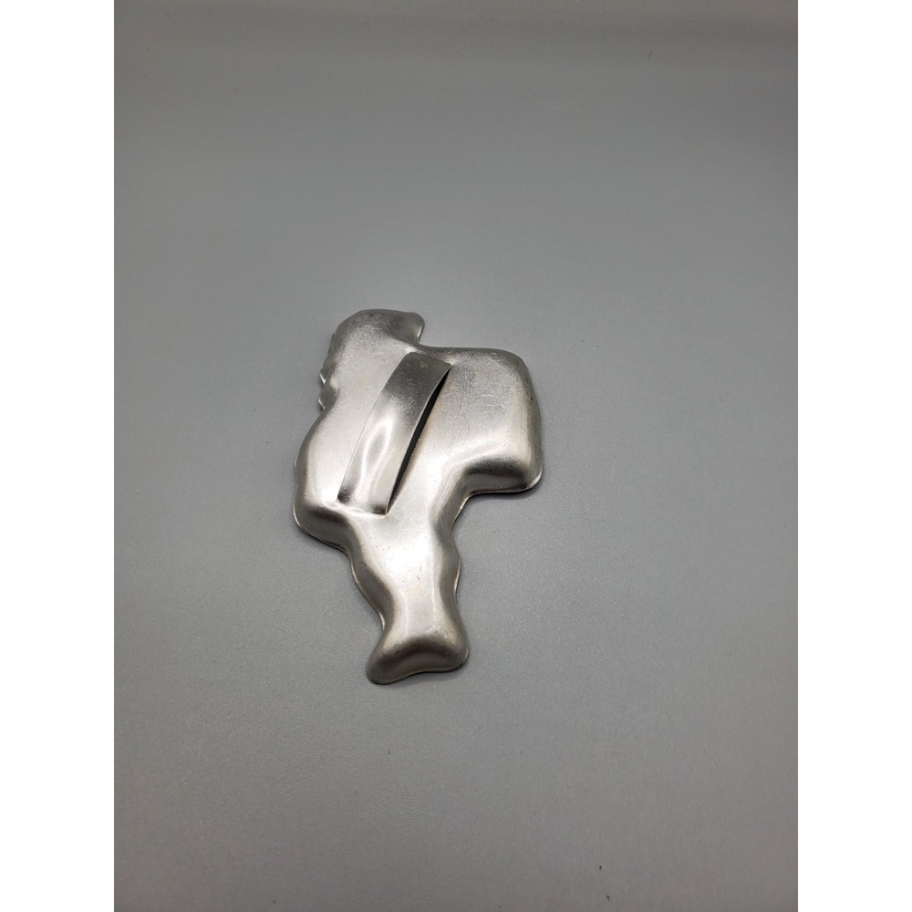 VINTAGE ALUMINUM COOKIE CUTTER WITH HANDLE SANTA CLAUSE CHRISTMAS